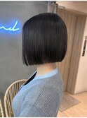 ブリーチなし/髪質改善/ピンクベージュ/グレーブラウン/ボブ横浜