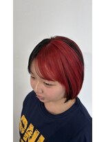 ヘア セラヴィ 城南(hair C'est La Vie)&nbsp;チェリーレッド×アクセントブラック