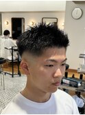 MEN’S/サーフカール/刈り上げセンターパート/表参道駅/青山