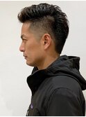ツーブロック プチフェード ビジネス アップバング