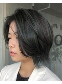 太めハイライト×layer cut