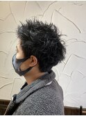 ツイスト|アップバング|メンズ|ショート|フェード|カット