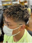 ツイストスパイラルパーマ×メッシュ