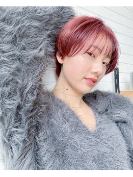 マグサロンギャラリー(Mag salon gallery) 20代30代40代ワンカール小顔補正立体カットローズピンク