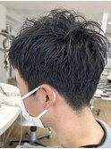 MEN'S HAIR  センターパート ツイストスパイラル コンマヘア