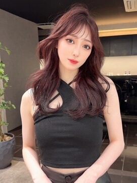 ロンドローズ 名古屋(Lond damaskRose) ブリーチ 学割 オリーブベージュ レイヤーカット リタッチ43