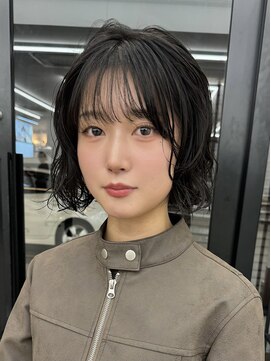 サンド 大阪梅田(sand) ＠hitoshi__sand ボブウルフ/黒髪/小顔/ワンレン/大阪梅田