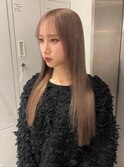 11242ミルクティーベージュ髪質改善ストレートマロンベージュ