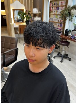 フゥカ 類家店(fuka) 緩めパーマ◎波巻きスパイラルMIX 八戸20代30代40代