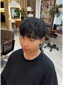 緩めパーマ◎波巻きスパイラルMIX 八戸20代30代40代