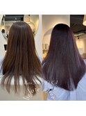 《★髪質改善うる艶ストレート＋カット★》【福岡縮毛矯正】