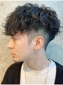 大宮波巻きスパイラルパーマツイストパーマメンズマッシュウルフ