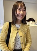 顔周りカット×ロブ