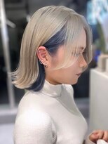 ファイブバイジエクト 堀江(FIVE by The Ect)&nbsp;【似合わせブルーカラー】ホワイトブロンド/インナーカラー