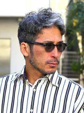 ガズル ハラジュク(GUZZLE HARAJUKU) イケオジワイルド白髪パーマ