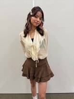 エヌ トーキョー(enu TOKYO) ミディアム レイヤーカット ボルドーカラー