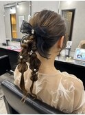 お呼ばれヘア ポニーテールアレンジ 10代20代 所沢
