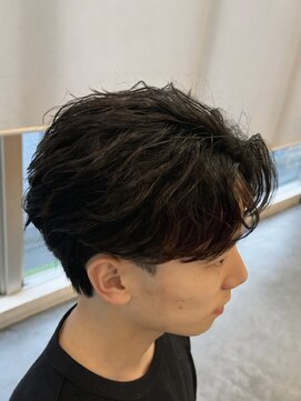 バース 河原町店(BIRTH) 韓国へアカルマパーマワックスなしセンターパート黒髪ウルフ