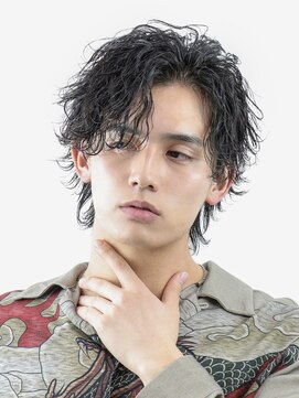 オーシャントーキョー 大阪(OCEAN TOKYO) シャドウパーマ波巻きパーマツーブロック無造作men's