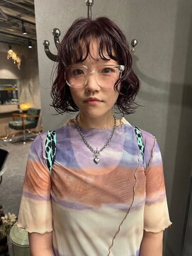 レイブンズ(Ravens) " ボブパーマ×ワンカラーで作る赤髪 "