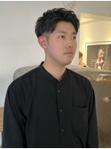 メンズツーブロックショートアップバングショートベリーショート