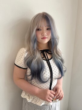 リエンスクレア(RIENS xrea) 【RIENS xrea】巻くとブルーがのぞくロング