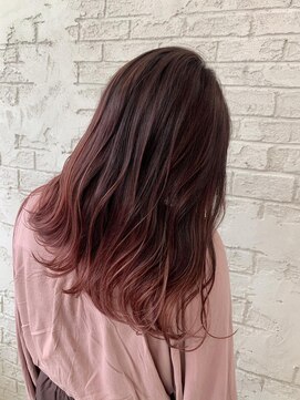 プライズ 池袋店(prize) フリンジウェーブシアカラーバレイヤージュピンクカラー2146