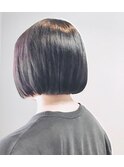 *マットチャコールグレーなボブ*