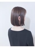 切りっぱなしボブ♪大人可愛い20代30代40代前下がりショートボブ