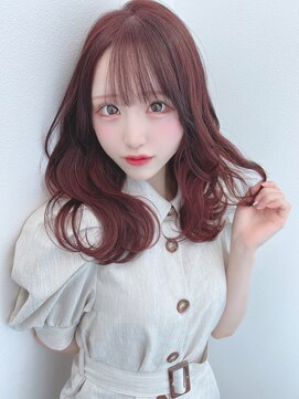 リルミー(Lilme) チェリーピンク　シースルー前髪　レイヤー　＊Lilme＊