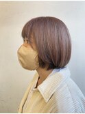 ホワイトピンク×ブラック逆インナーカラー