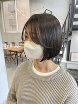 ヘアー アイス 御器所本店(HAIR ICI) 20代30代ミニボブアッシュベージュ透明感小顔ブリーチなし