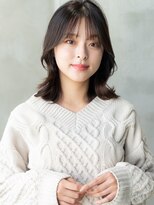 ケアリー 浦和美園(Carelly)&nbsp;大人かわいい前髪セシルカットココアブラウンフリンジウェーブ