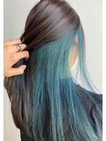 イーストハムアール(EAST HAM r) インナーカラー/エメラルドグリーン/ロング