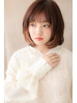 カバーヘア ブリス 上尾西口店(COVER HAIR bliss)&nbsp;ミルクティーピンクイヤリングカラーボブウルフZ上尾20代30代