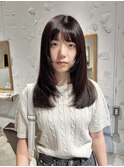【中澤彩乃】顔まわりレイヤーカットカシスピンクブリーチなし