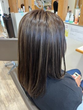 ヘアショップ エヌアンドエー 久喜菖蒲店(hair shop N&A) うる艶ストレート×ハイライト ダメージケアTr 秋カラー