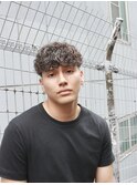 スペインカール  メンズカット パーマ 韓国マッシュ フェード