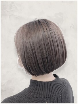 レポヘアー(Repos hair) フェイスフレーミングボブインナーカラーボブ切りっぱなしボブ