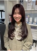 12562黒髪グレーアッシュ韓国風巻き姫カットレイヤーワンカール
