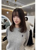 ミディアムレイヤー×くすみブラウン【梅田 茶屋町】