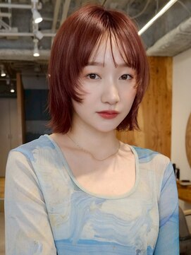 ノイカーム(noi Calm) 顔周りレイヤーカットくびれヘアミルクティーベージュカラー