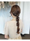 編みおろしヘアセット♪yu