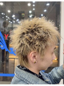 オーシャントーキョー 大阪(OCEAN TOKYO) シャドウパーマ波巻きパーマツーブロックマッシュショート