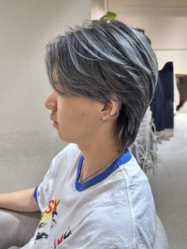 クレビアテン(CreBiA ten_) メンズブリーチ　ハイトーン　センターパート