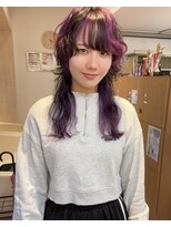 ニューヨークニューヨーク 桂店(NYNY)&nbsp;【個性派】くせ毛ウルフデザインカラーポイントカラーレイヤー