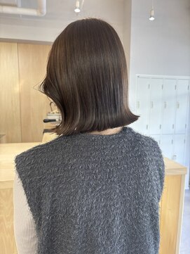 ボブ/レイヤーボブ/オリーブベージュ