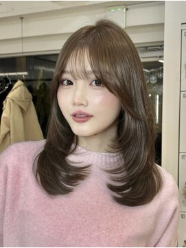 e01髪質改善ブリーチなしダブルカラーヘーゼルベージュ原宿