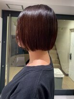 オーシャン(Ocean)&nbsp;ブラウンカラー 髪質改善トリートメント 丸みボブ 20代 30代