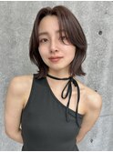 ☆春日☆ニュアンスウルフワンホンレイヤーダークブルーボブ25